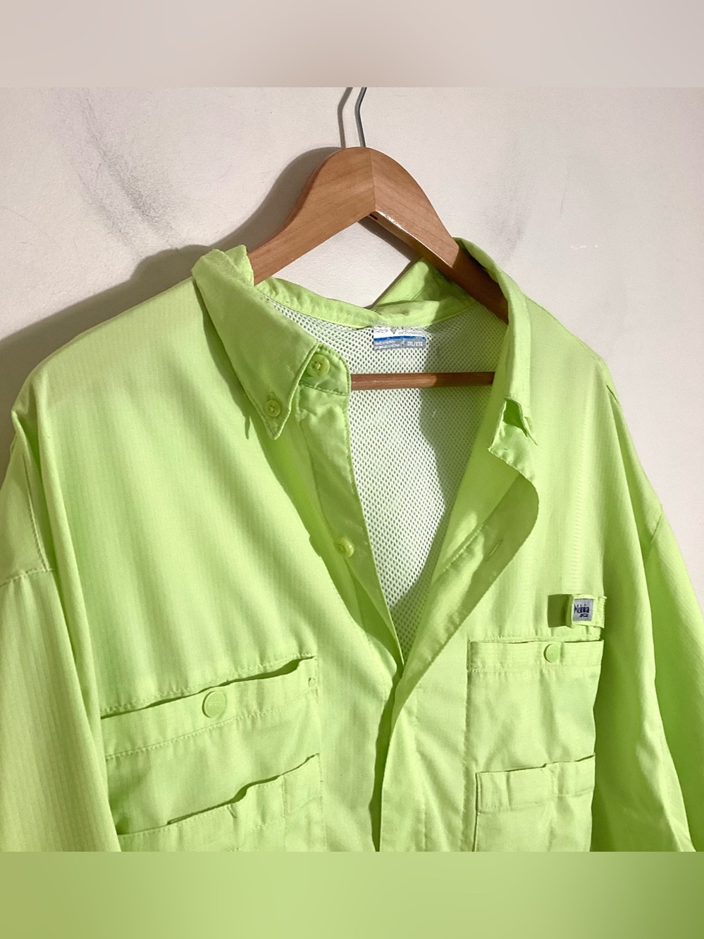 Columbia Omni-Shade Sun Protection Neon Shirt Mens XXL - Picture 3 of 12